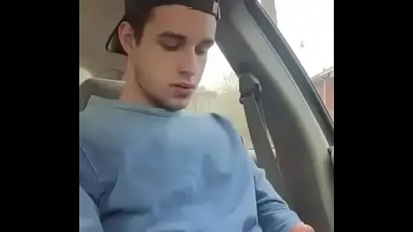 Se Hot Twink's car cock stroking nye tube