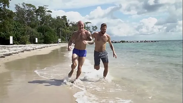 Watch GAYWIRE - Trevor Laster Gets A Good Pump On The Beach With Help From Wesley Woods new Tube