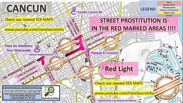 Pozrite si Street Map of Cancun, Mexico with Indication where to find Streetworkers, Freelancers and Brothels. Also we show you the Bar, Nightlife and Red Light District in the City, Blowjob nový kanál