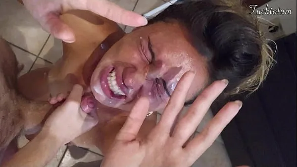 Watch Girl orgasms multiple times and in all positions. (at 7.4, 22.4, 37.2). BLOWJOB FEET UP with epic huge facial as a REWARD - FRENCH audio new Tube