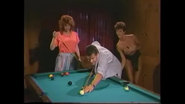 شاهد Nasty brunette Sharon Mitchell and playful redhaired floozie Viper became worn out muscular dude to the billiard saloon and made him fuck both of them right on the pool table أنبوبًا جديدًا