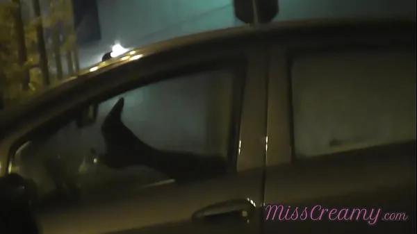 Watch Sharing my slut wife with a stranger in car in front of voyeurs in a public parking lot - MissCreamy new Tube