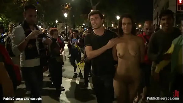 شاهد Euro slut naked public humiliated أنبوبًا جديدًا