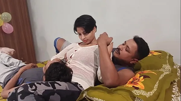 Watch amezing threesome sex step sister and brother cute beauty .Shathi khatun and hanif and Shapan pramanik new Tube