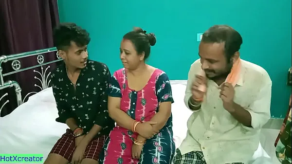 Watch Hot Milf Aunty shared! Hindi latest threesome sex new Tube