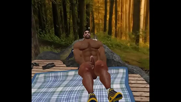 Watch handsome hunk john urschel jerks his massive manhood in the woods new Tube